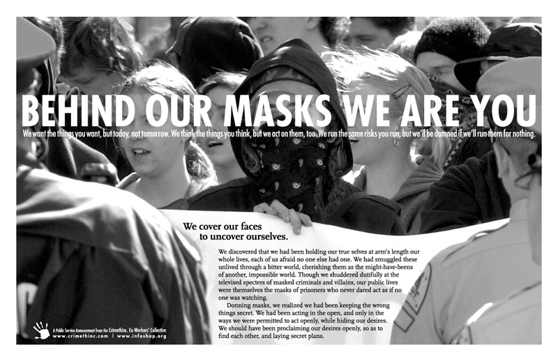 Photo of ‘Behind Our Masks We Are You’ front side